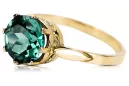 Ring Vintage Schmuck Smaragd 14 Karat Gelbgold vrc366y